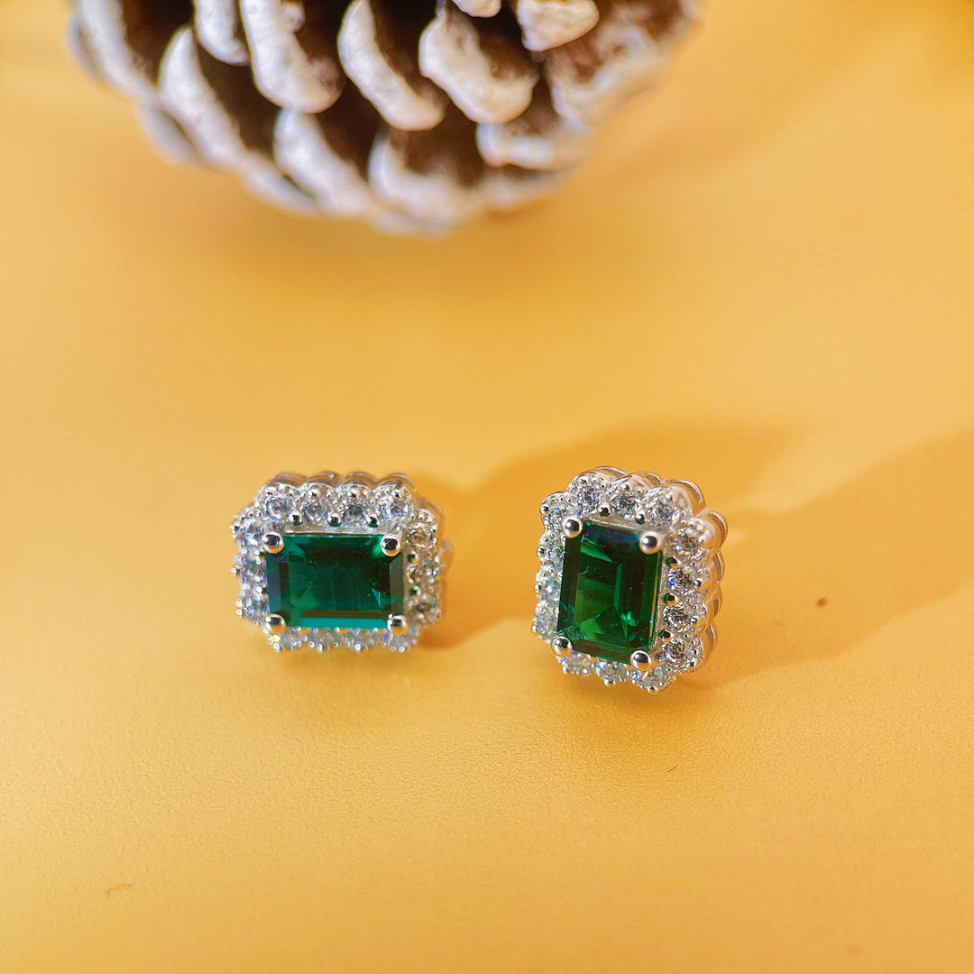 Emerald Rock Earrings